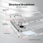 GKK Magnetic Clear Foldable Hinge Phone Case, For iPhone Duo