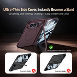 GKK Prism Hinge Full Coverage Side Holder Slim Ring Magnetic Phone CaseCase, For iPhone Duo