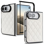 Rhombic Fold Leather Phone Case, For iPhone Duo