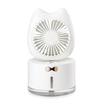 BD-MM1 Cat Shape Household Desktop Rechargeable Spray Humidifier Fan