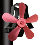 YL-106 5-Blade High Temperature Aluminum Heat Powered Fireplace Stove Fan, YL-106 (Silver), YL-106 (White), YL-106 (Black), YL-106 (Bronze), YL-106 (Grey), YL-106 (Gold), YL-106 (Rose Red)
