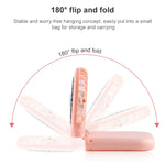F20 Electroplating Handheld Fan Portable Desktop Folding Mute USB Hanging Neck Fan, F20 (Green), F20 (Blue), F20 (White), F20 (Pink)