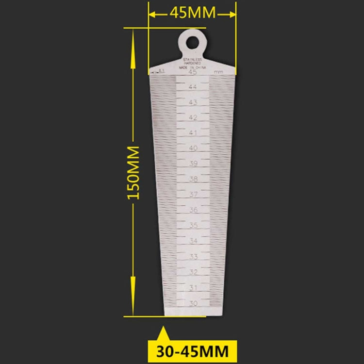 Wedge Feeler Gap 30-45mm Stainless Steel Ruler Inspection Taper Gauge Metric Measure Tool, Gap 30-45mm Metric