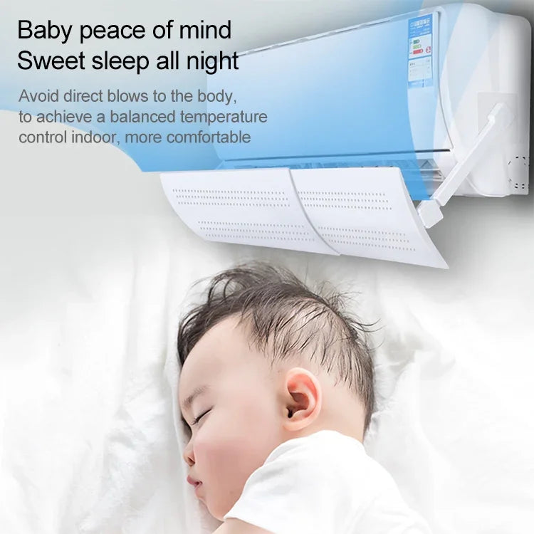 Bedroom Wall-Mounted Baby Universal Anti-Straight Blowing Air Conditioning Windshield Wind Deflector Shroud, Glossy Surface Version, Glossy Surface Version