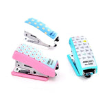 Deli Creative Stationery Geometry Stapler Colorful Fashion Stapler School Office Supplies Small, Size: 4.9*2.2cm, Random Color Delivery, 4.9x2.2cm