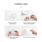 5 PCS Multi-function Traceless Wall Mounted Drain Soap Box, Random Color Delivery