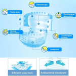 KANG YI DOCTOR Adult Diapers Cloth for Disabled Old Women and Men Disposable Nappy Incontinence, L, Suitable for waistline: 1.7-2.5 Feet, L 10pcs