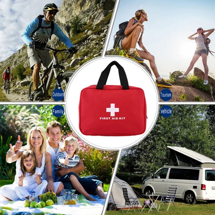 234 In 1 Portable Home Outdoor Emergency Supplies Kit Survival Rescue Box, 26x18x8cm (Green), 26x18x8cm (Red)