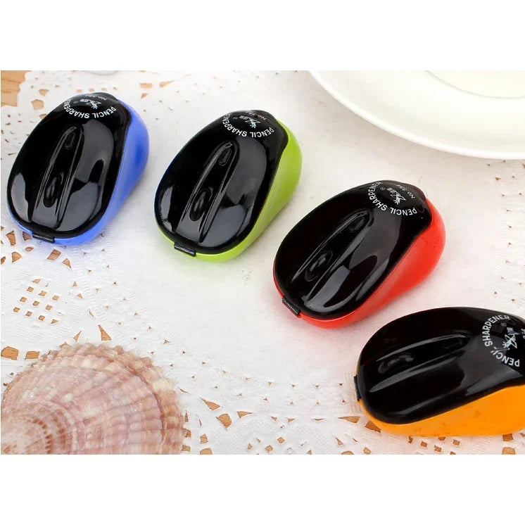 10 PCS Creative Mouse Style Pencil Sharpeners Mechanical Machine School Stationery Office Supplies, Random Color Delivery, Mouse Style