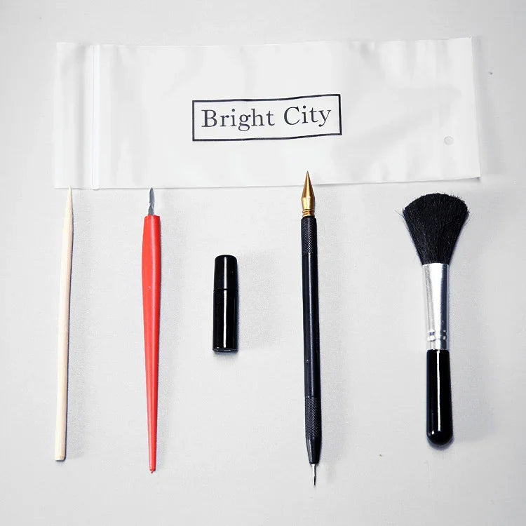 5 PCS / Set Scratch Painting Tool Scratch Pen Details of The Pen Repair The Pen Scraping Painting Special-purpose Painting Solution, 5 PCS / Set Scratch Painting Tool