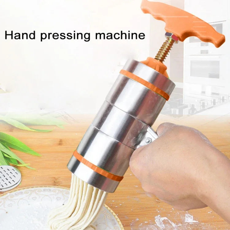 3 Molds Household Manually Small Stainless Steel Pressing Style Handhold Noodle Machine, 3 Molds
