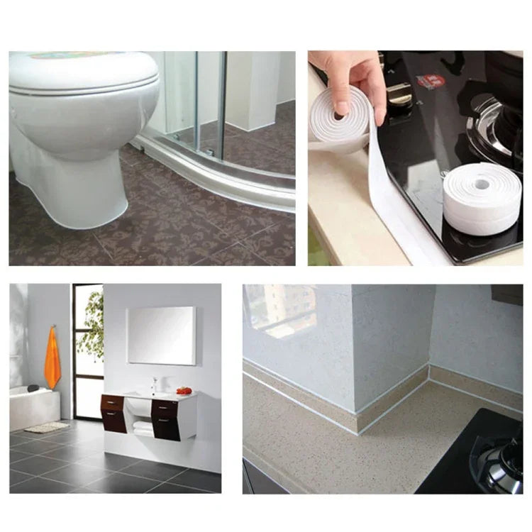 PE Kitchen and Bathroom Waterproof and Mildew Proof tape  Size:60mm x 3.35m, Mildew Proof tape
