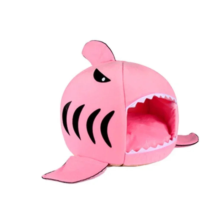 Indoor Pet Dog Puppy Cat Warm House Sharks Pet Sleeping Bed Nest, M Size: 50x50x48cm