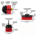 3 PCS Bathroom Kitchen Cleaning Brushes Kit for Electric Drill, 3 in 1 (Red), 3 in 1 (Yellow), 3 in 1 (Green), 3 in 1 (Blue)