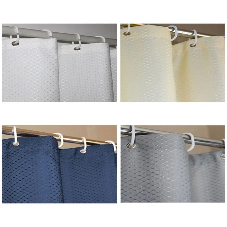 Thickening Waterproof And Mildew Curtain Honeycomb Texture Polyester Cloth Shower Curtain Bathroom Curtains,Size:150*180cm, Size:150*180cm