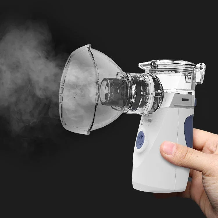 Portable Ultrasonic Nebulizer Mini Handheld Inhaler Respirator Health Care Home Machine Atomizer for Children, Mini Handheld Inhaler