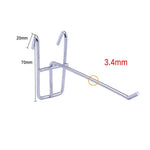 10pcs 3.5mm Supermarket Iron Grid Shelf Hook, Length: 10cm, 3.5mm  10cm