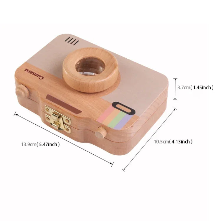 Creative Wooden Children Camera Deciduous Tooth Preservation Box Baby Teeth Tooth House Storage Box, HC2455A, HC2455B, HC2455C, HC2455D