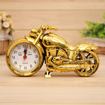 Cartoon Motorcycle Alarm Clock Bedroom Plastic Pointer Alarm Clock, Size: 23*13*6cm, Gold, Red, Black, Gold, Black, Gold