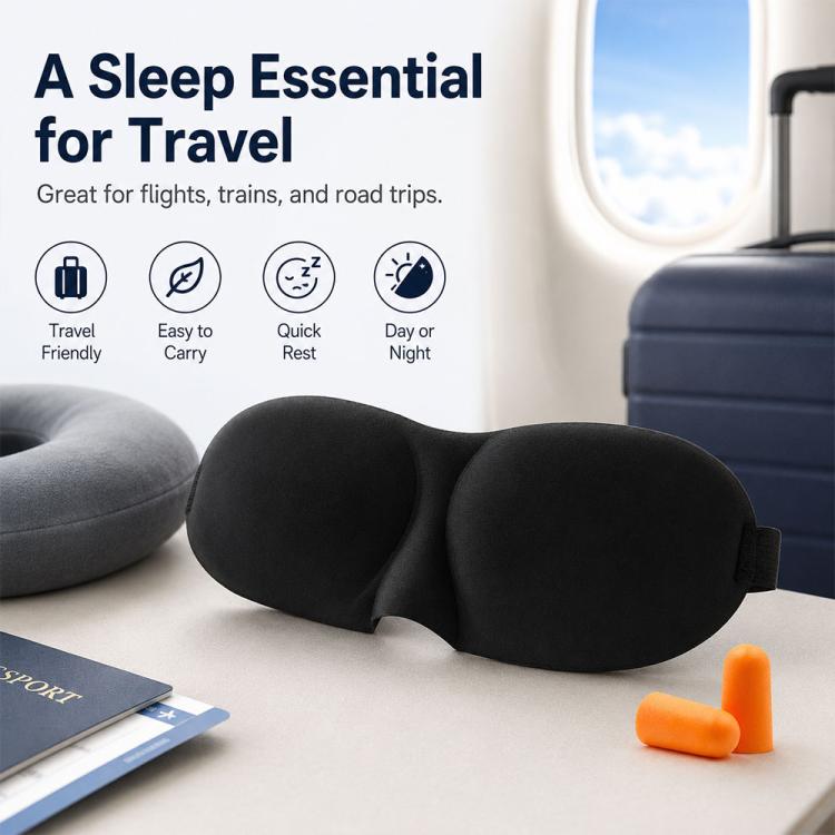 3D Portable Shading Sleep Rest Aid Cover Eye Patch Sleeping Mask Female Cute Eye Mask