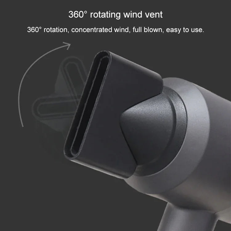 High-power Anionic Cold Hot Air Constant Temperature Hair Dryer, EU Plug, EU Plug (Red + Grey) +3