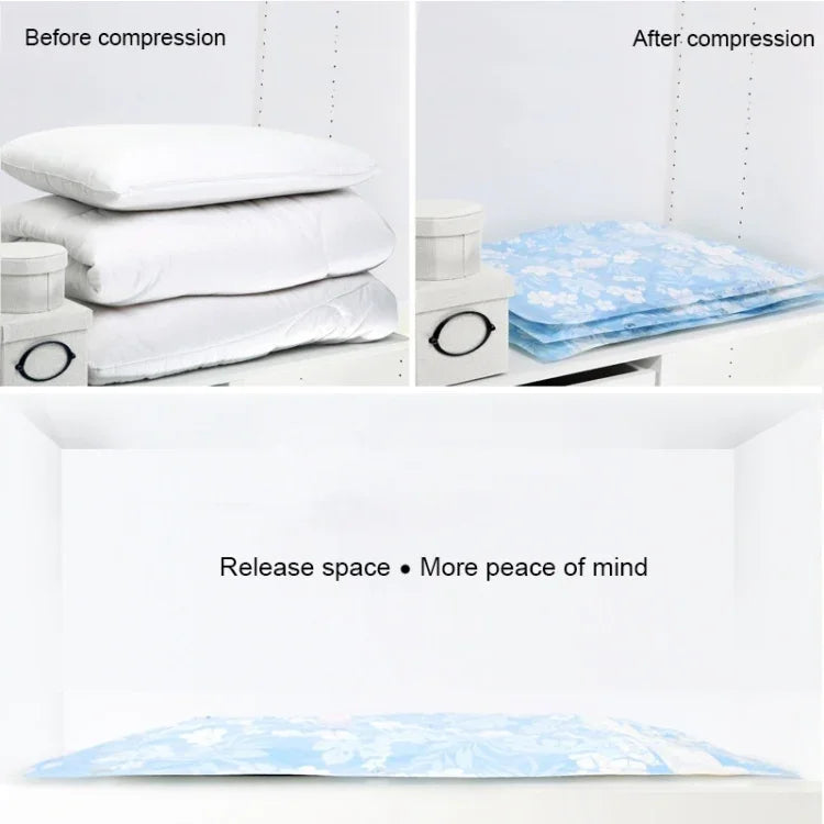 Space Saving Orchids Pattern Vacuum Storage Bag, Thinken Quilts Clothing Vacuum Seal Storage Bag, Size: 50*70 cm, Size: 50*70 cm