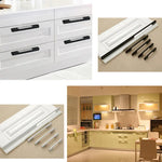 2049-160 Drawer Cabinet Door Aluminum Alloy Handle Straight Door Handle, 2049-160 (White)