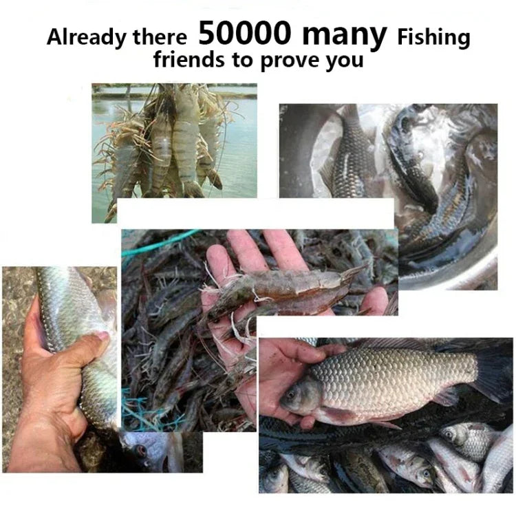 6 Holes Automatic Foldable Fishing Net Nylon Shrimp Crab Minnow Trap Fish Cast Net Fishing Tackle, 6 Holes