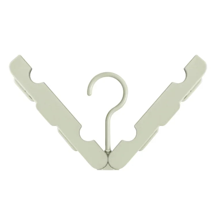 Foldable Clothes Hanger Drying Rack with 4 Hidden Clips for Home / Travel, Random Color Delivery, Foldable Clothes Hanger