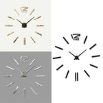 39 inch Bedroom Home Office Decoration Modern Frameless Large DIY 3D Mirror Wall Sticker Mute Clock, MH101  (Black), M001 (Gold), M001 (Silver)