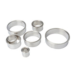 12 PCS / Set Stainless Steel Round Shape Cutting Mould Mousse Cake Doughnut Baking Tools, Round Shape(12 PCS / Set)