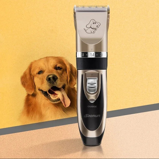 P2 110-240V Ceramics Titanium Professional Pet Electric Scissors Pets Hair Clippers with Four Combs, Ceramics Titanium Scissors