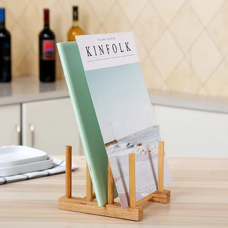 Solid Wood Dish Drip Rack Plate Holder, Size: 14x12x10cm, 3 Grid