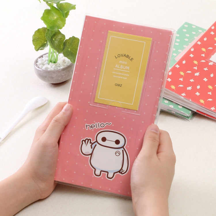 3 inch DIY Creativity Insert Type Mini Exquisite Photo Album, Little Swallow Pattern, Baymax Pattern, Four Leaf Clover Pattern, Many Trees Dry Pattern, Forest Deer Pattern, Iron Tower Pattern