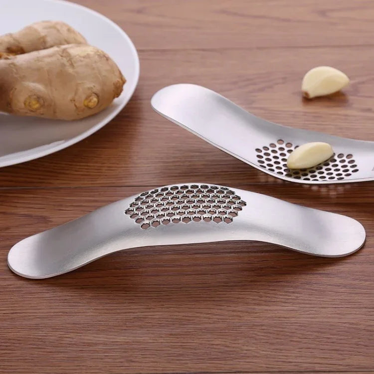 SSGP Kitchen Tool Manual 304 Stainless Steel Brushed Texture Garlic Presser, 304 Stainless Steel Garlic Crusher