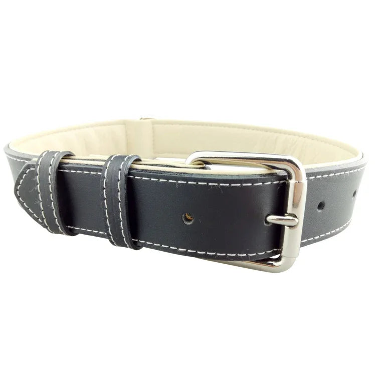 Leather Pet Dog Collar Pet Products Big Dog Collar, Size: L, 2.5 * 51cm, Size: L