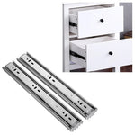 14 inches 3-section Mute Stainless Steel Sliding Drawer Slides Ball Slide Rail Length: 35cm, 14 inches