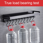 40cm 6 Hooks Kitchen Multi-function Wall Hanging Holder Seasoning Storage Rack, 40cm 6 Hooks(Silver)