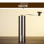 Portable Conical Burr Mill Manual Stainless Steel Hand Crank Coffee Bean Grinder, Capacity: 40g, Stainless Steel Capacity: 40g