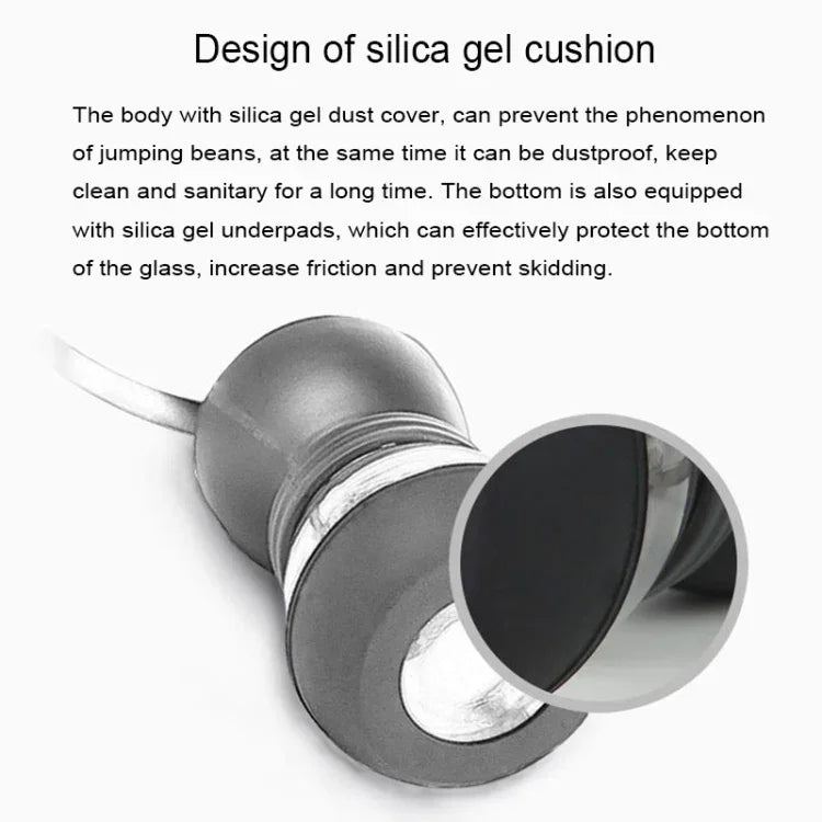 Portable Conical Burr Mill Manual Spice Herbs Hand Grinding Machine Coffee Bean Grinder with Seal Pot, With Seal Pot