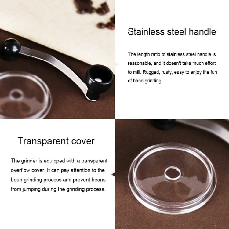 Portable Conical Burr Mill Manual Spice Herbs Hand Grinding Machine Coffee Grinder, Capacity: 36g, Portable Conical