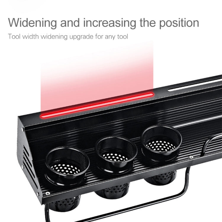 A Version 80cm 2 Cups 10 Hooks Kitchen Multi-function Wall-mounted Condiment Storage Rack, A Version 80cm 2 Cups