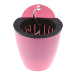 Self-Watering Planter Grow Plants Lazy Flower Pots Wall-hanging Round Resin Plastic Flower Pots, Size: 18x12.5x16cm, Size: 18x12.5x16cm