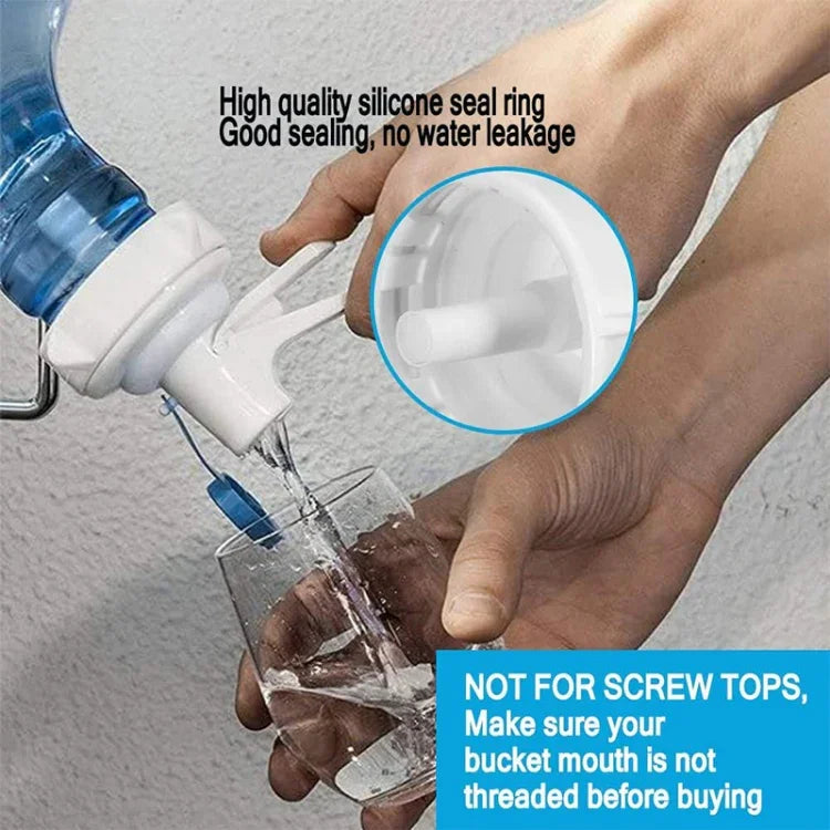 PP Water Bottle Faucet Dispenser Valve for 55mm Crown Top Bottle with Dustproof Cover, Faucet Dispenser Valve