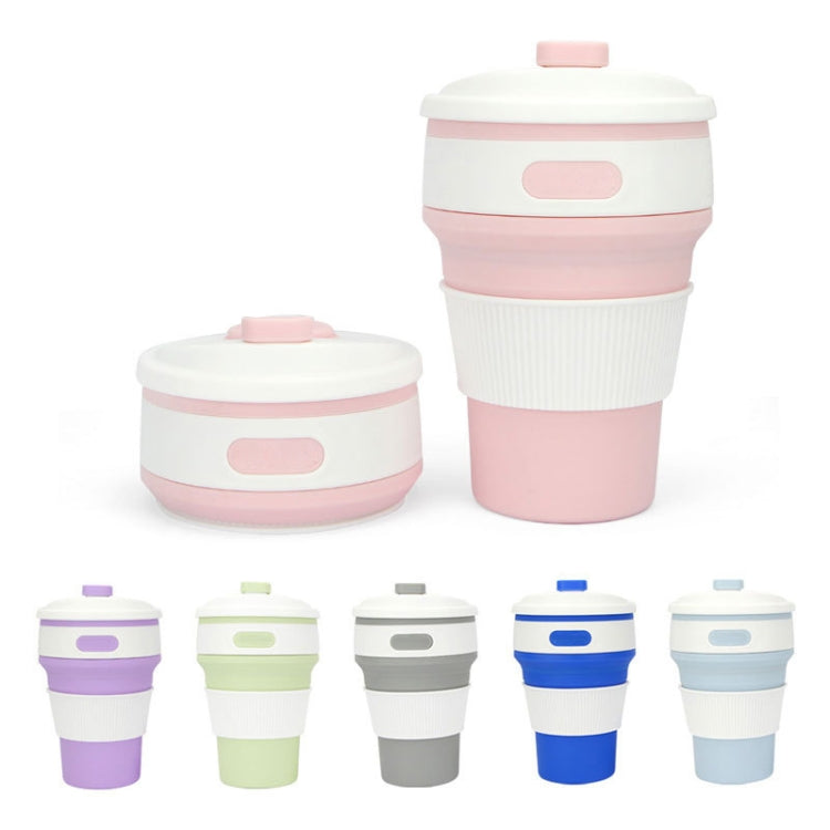 350ml Folding Portable Silicone Coffee Cup Multi-function Travel Cup