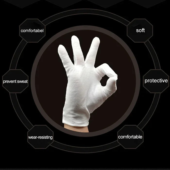 12 Pairs Pure Cotton Working Gloves，Thickened Cotton, Thickened Cotton
