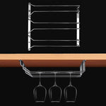 MICLAN Three Rows Stainless Steel Hanging Wine Glass Holder, Size: 34*32*27cm, Size: 34*32*27cm
