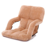 A3 Creative Lazy Sofa with Armrests Foldable Single Backrest Recliner, 92x58x12cm (Yellow), 92x58x12cm (Rose Red), 92x58x12cm (Red), 92x58x12cm (Blue), 92x58x12cm (Khaki), 92x58x12cm (Coffee), 92x58x12cm  (Black)