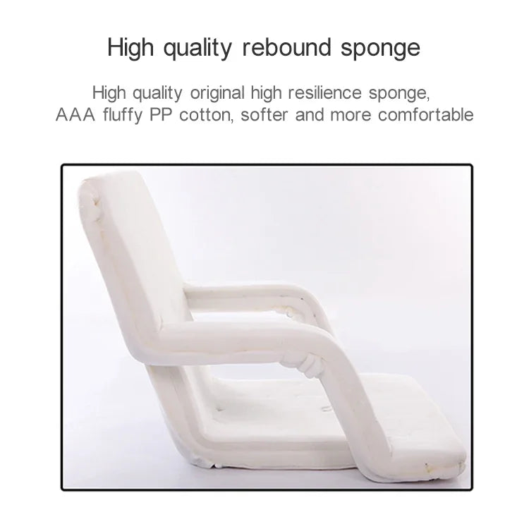 A3 Creative Lazy Sofa with Armrests Foldable Single Backrest Recliner, 92x58x12cm (Yellow), 92x58x12cm (Rose Red), 92x58x12cm (Red), 92x58x12cm (Blue), 92x58x12cm (Khaki), 92x58x12cm (Coffee), 92x58x12cm  (Black)