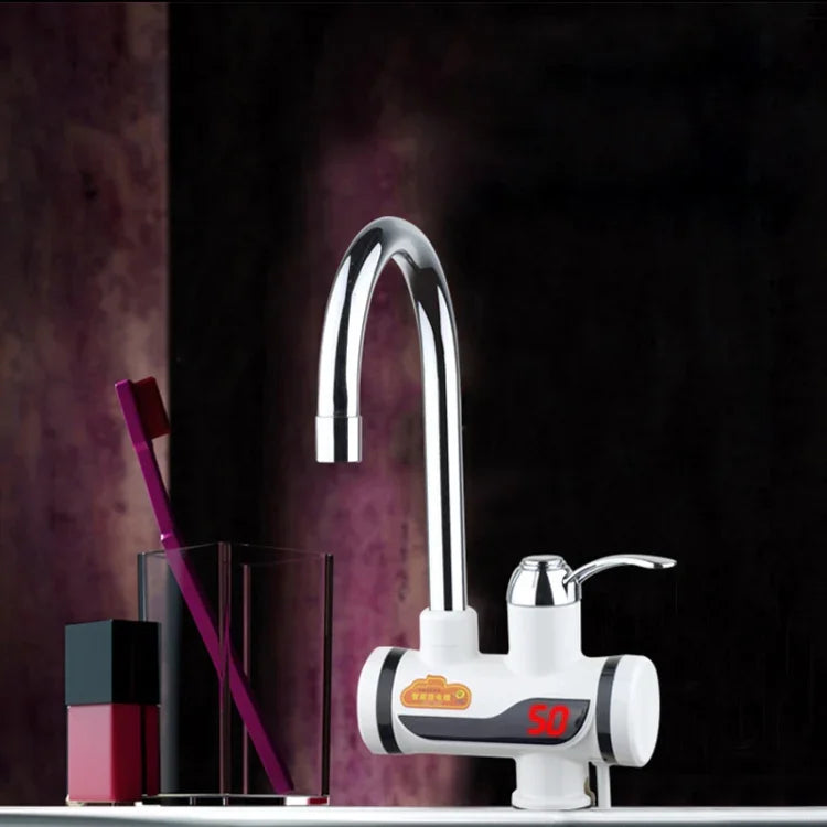3s Fast Heat Electrothermal Rotatable Faucet Water Tap with Digital Display, 220V, Size: S, Digital Display / Size: S